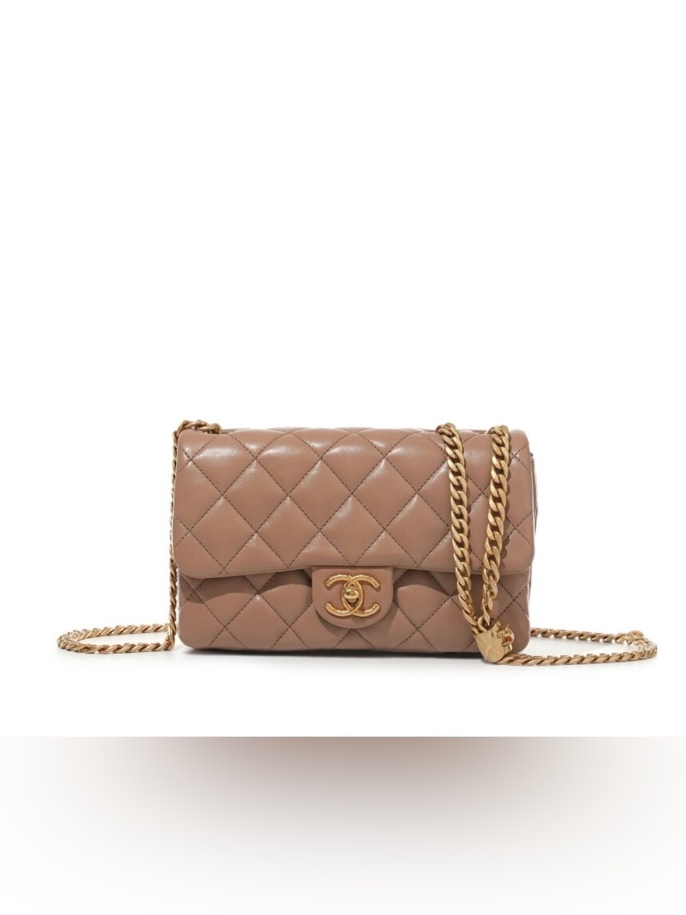 Chanel Quilted Lambskin Flap Bag Aged Gold Hardware 2022 Adjustable Chain